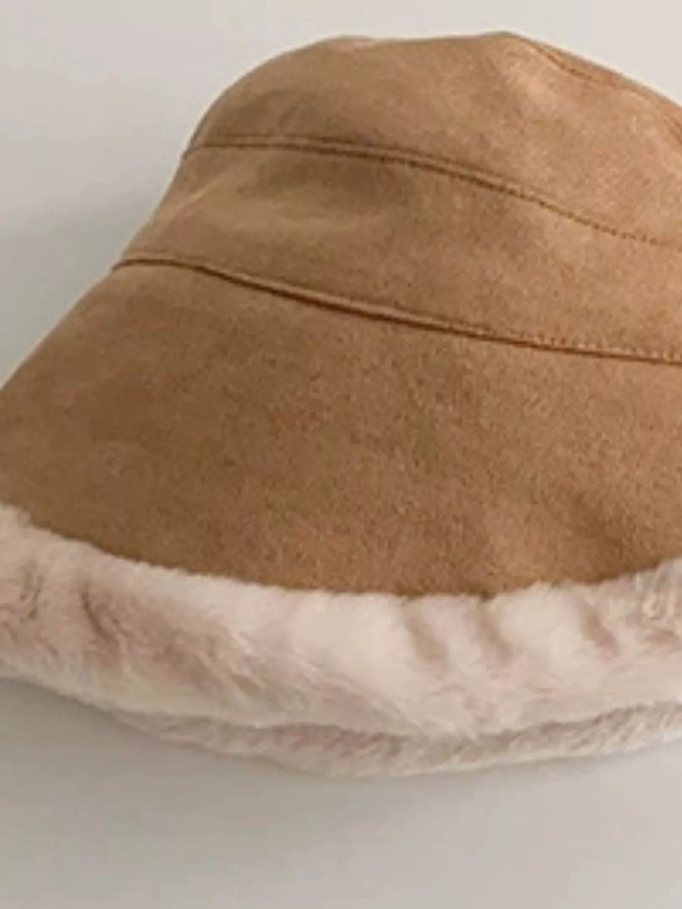 Children's Warm Plush Trim Bucket Hat