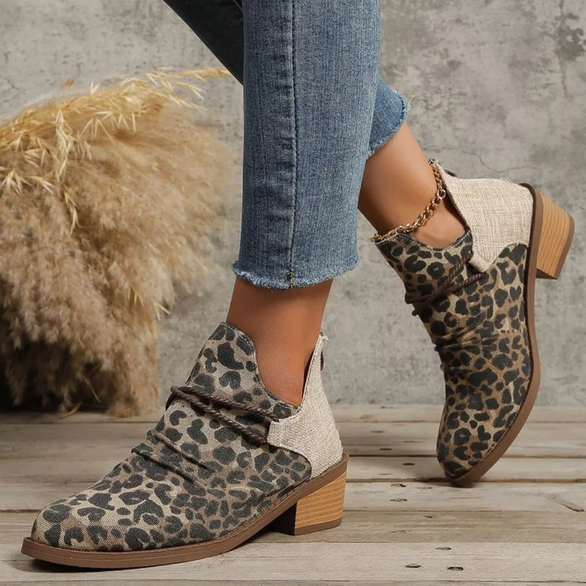 Block Heel Ankle Boots