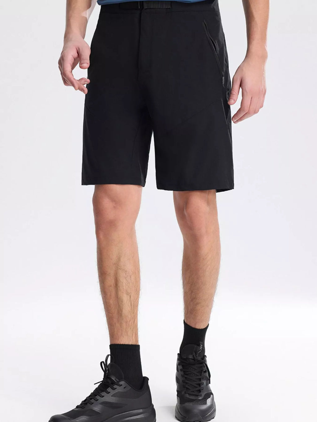 Men's Plus Size Pocketed Lightweight Shorts