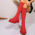 Chunky Platform Knee High Boots