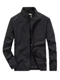 Men's Plus Size Casual Lightweight Windbreaker Jacket