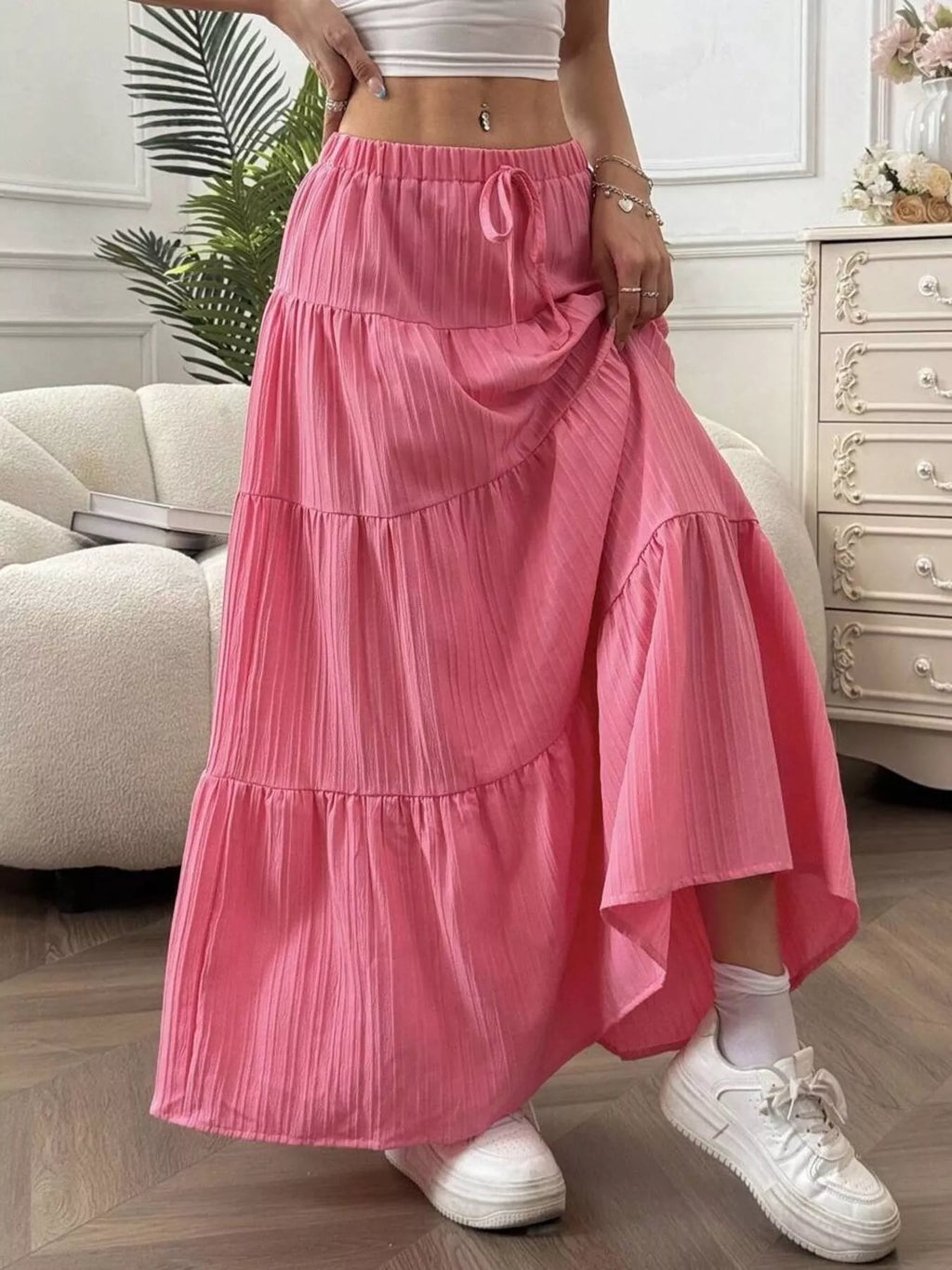 Flowy Tiered Maxi Skirt