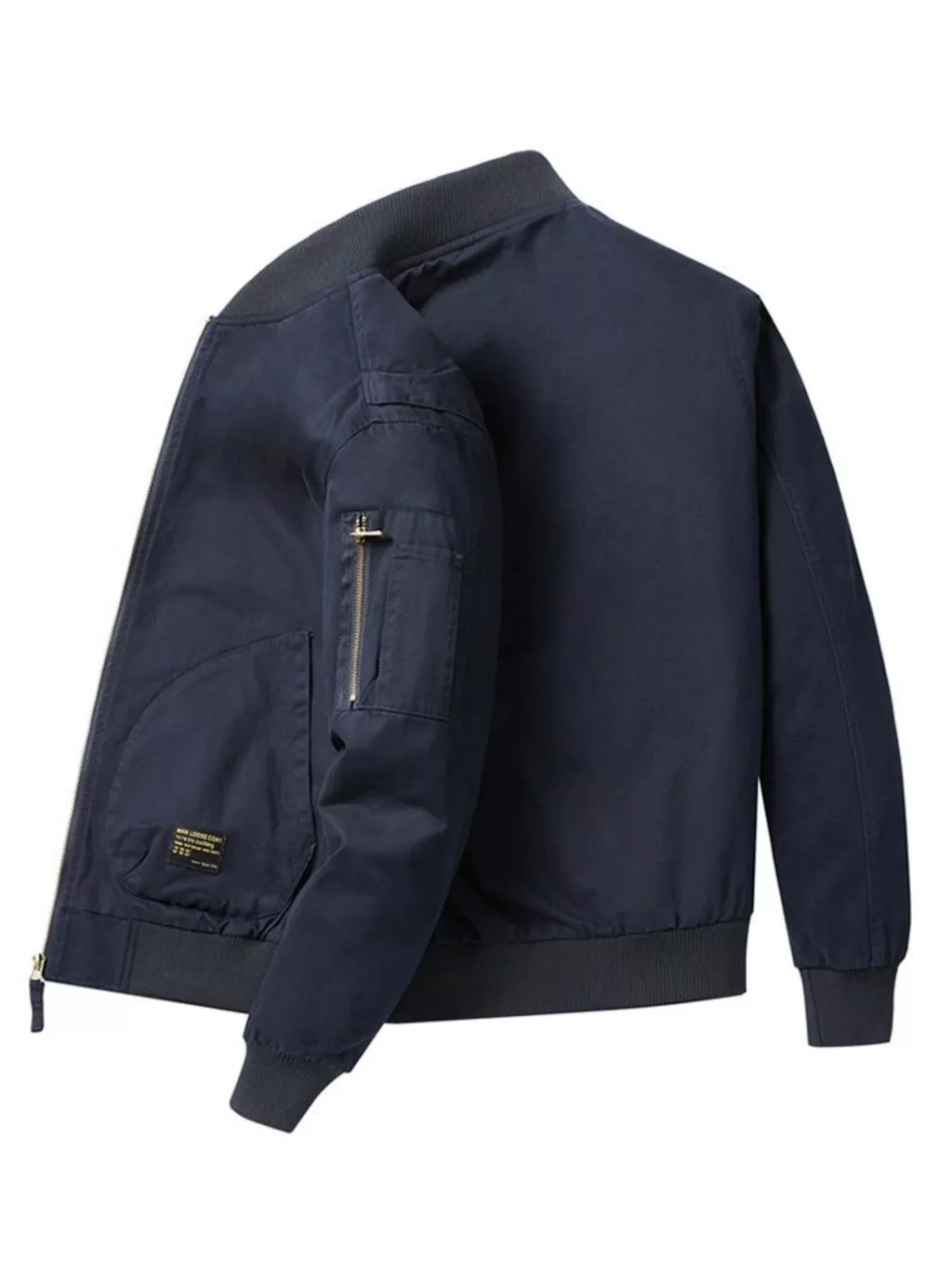 Men's Plus Size Zip Up Bomber Jacket