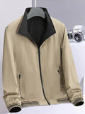 Men's Plus Size Lightweight Casual Zip-Up Jacket