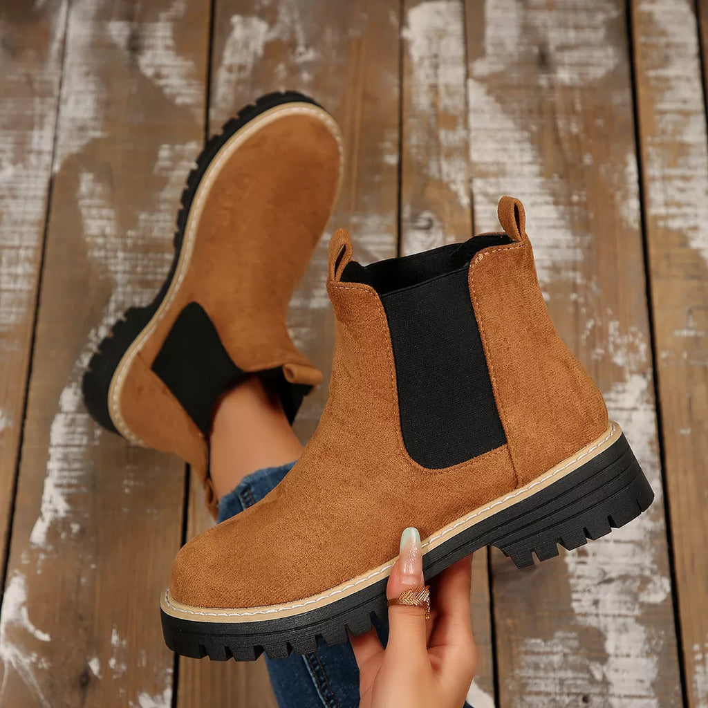 Round Toe Ankle Boots