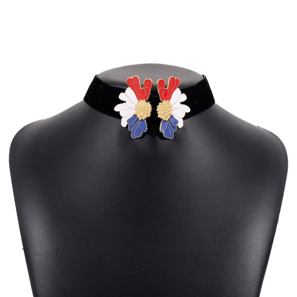 Floral Velvet Choker Necklace