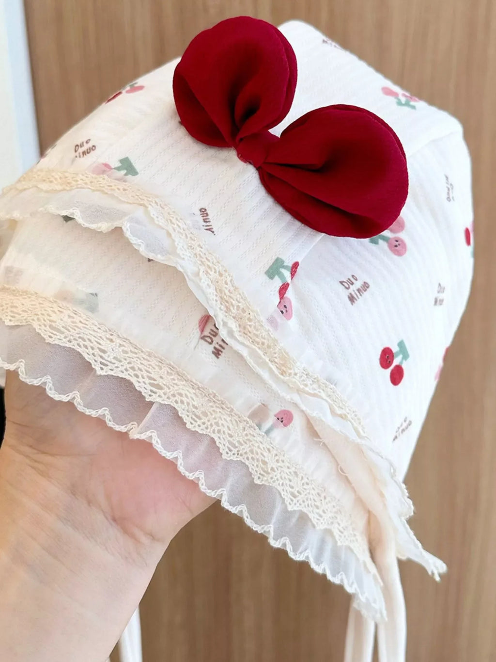 Children's Lace Detail Cute Bowknot Hat