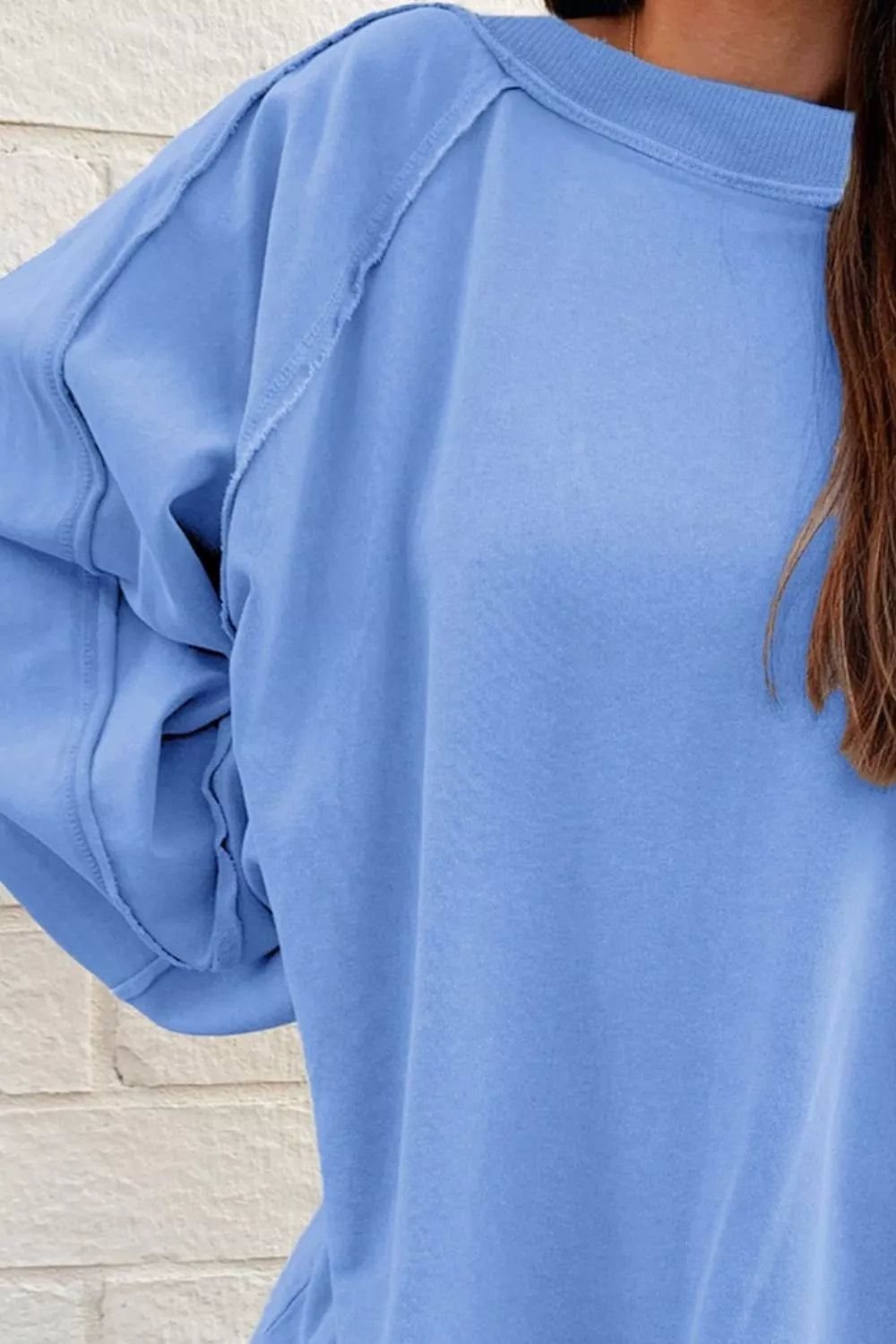 Oversized Washed Crewneck Sweatshirt