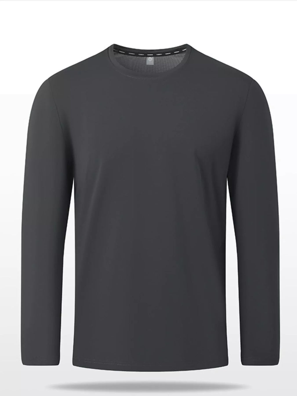 Men's Plus Size Solid Color Long Sleeve Casual T-Shirt