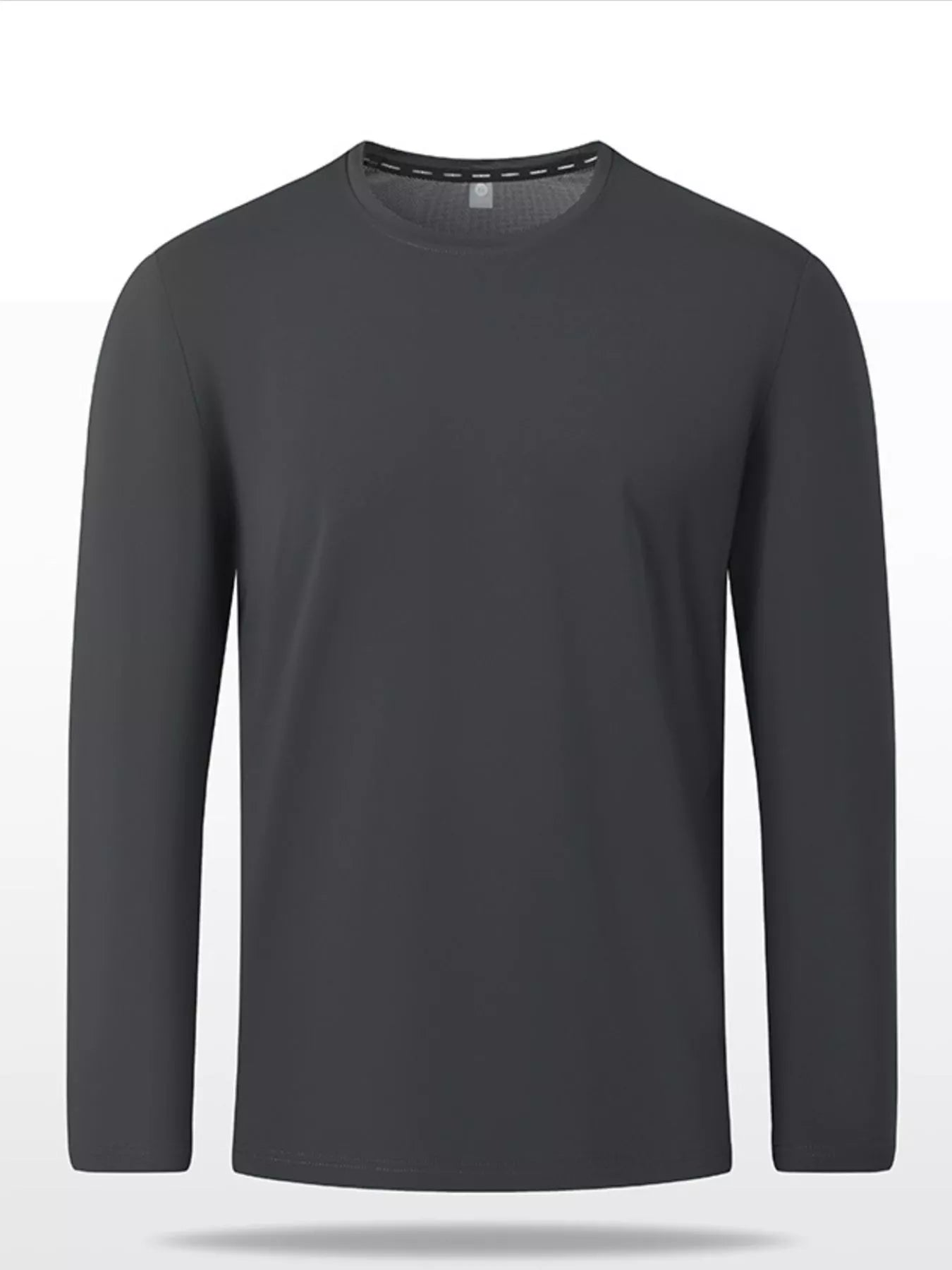 Men's Plus Size Solid Color Long Sleeve Casual T-Shirt