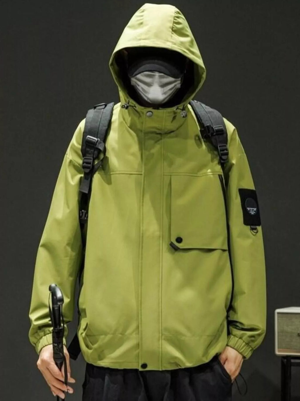 Men's Plus Size Hooded Windproof Casual Jacket