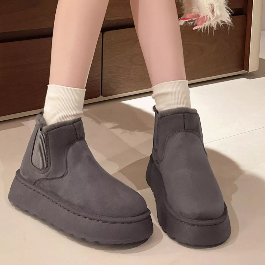Round Toe Platform Boots
