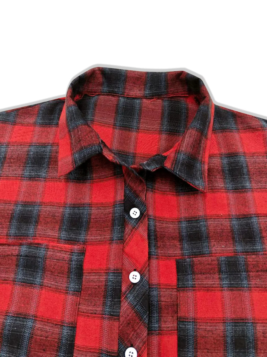 Plus Size Plaid Button-Down Shirt