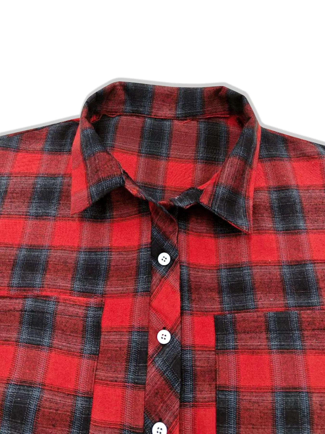 Plus Size Plaid Button-Down Shirt