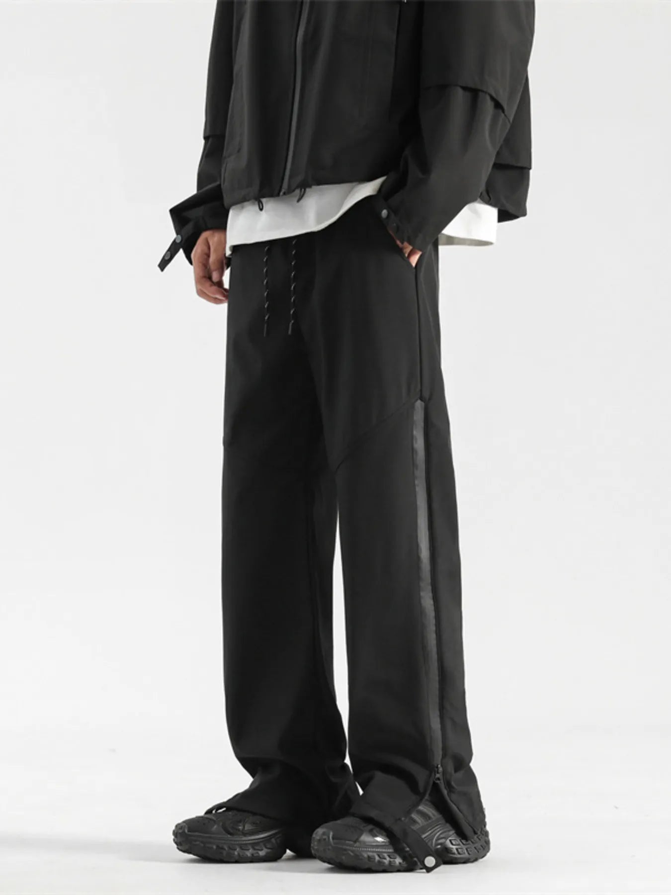 Men's Plus Size Drawstring Wide Leg Pants