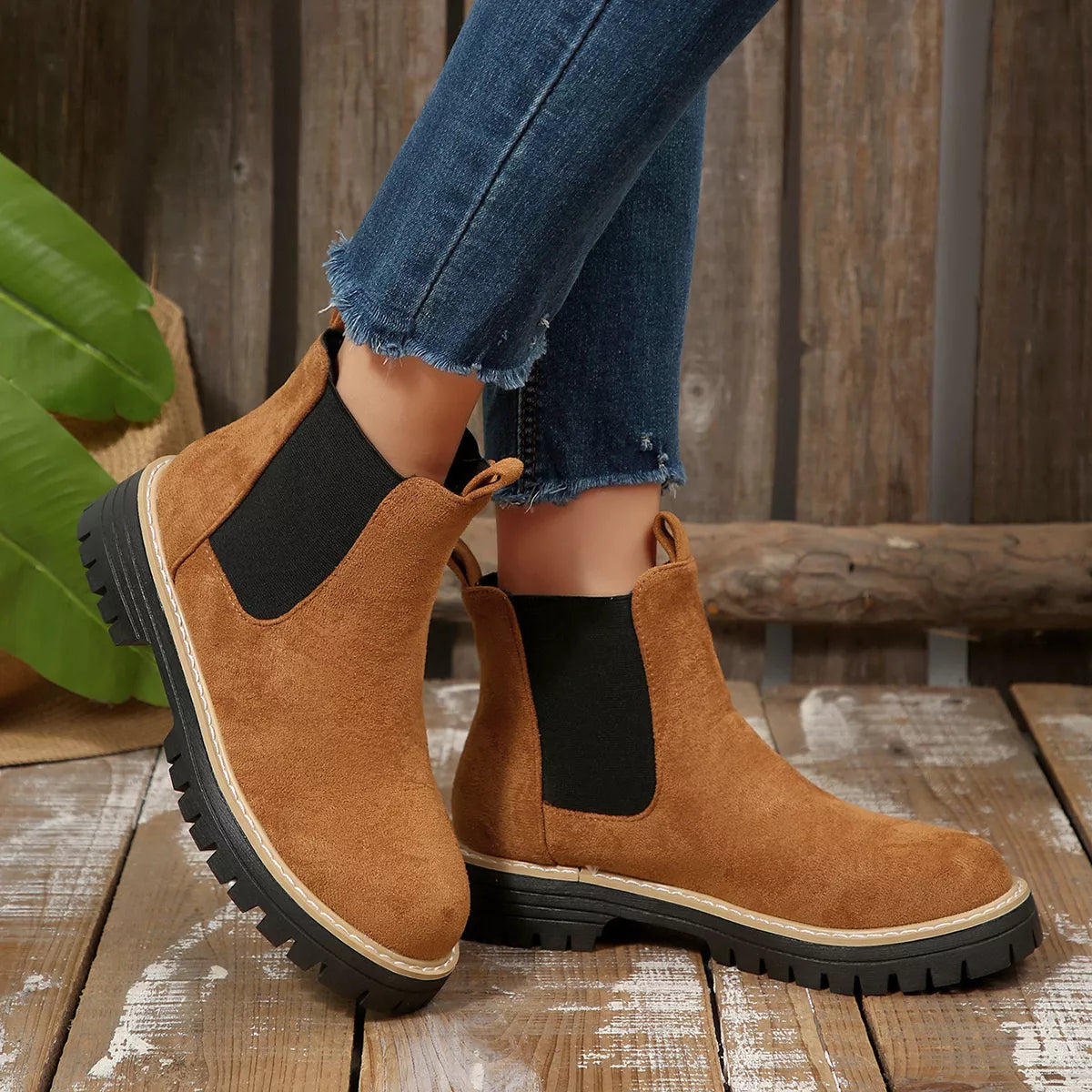 Round Toe Ankle Boots