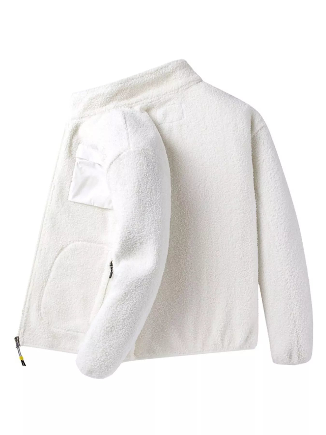 Men's Plus Size Warm Fleece Zip-Up Jacket
