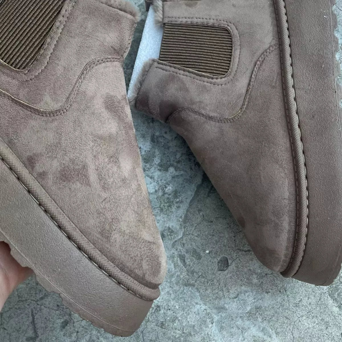 Round Toe Platform Boots