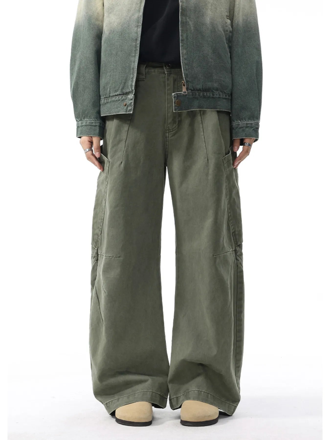 Men's Wide Leg Cargo Pants