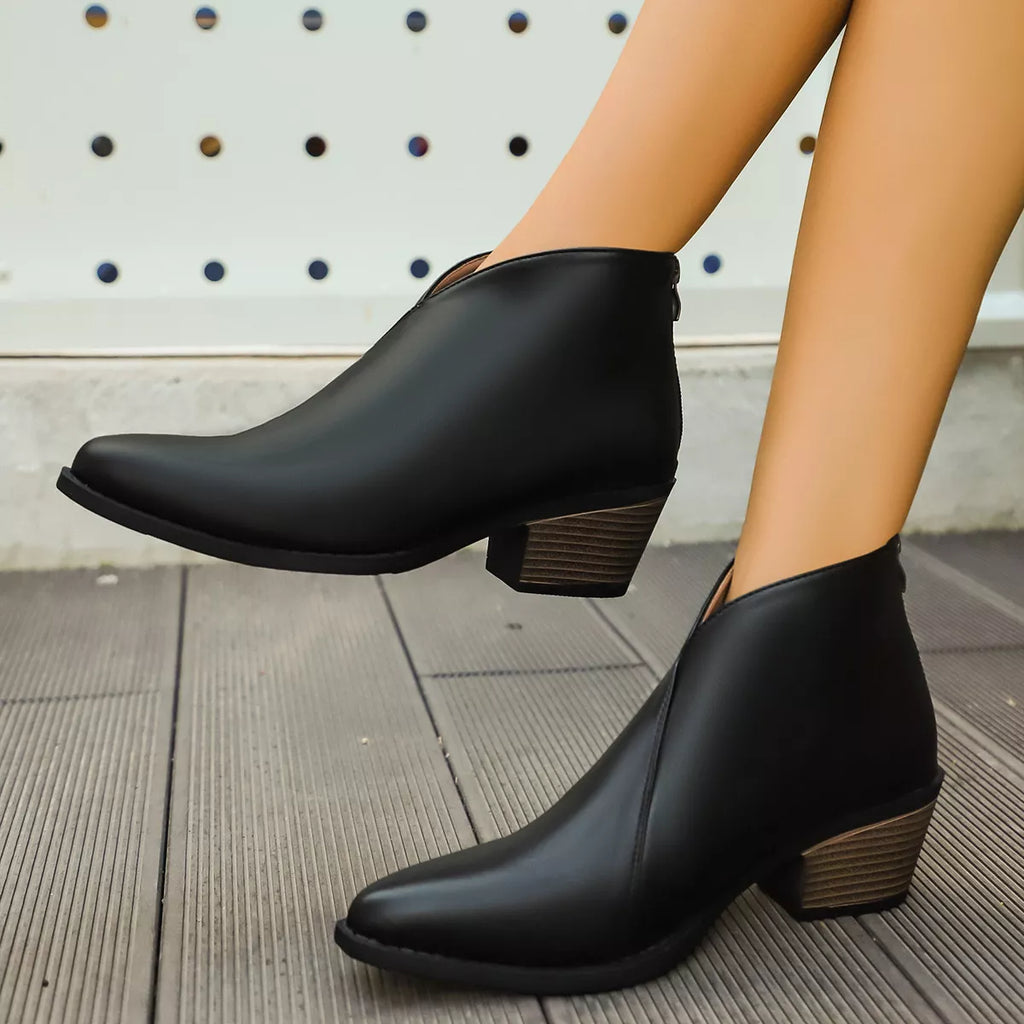 Pointed-Toe Ankle Boots